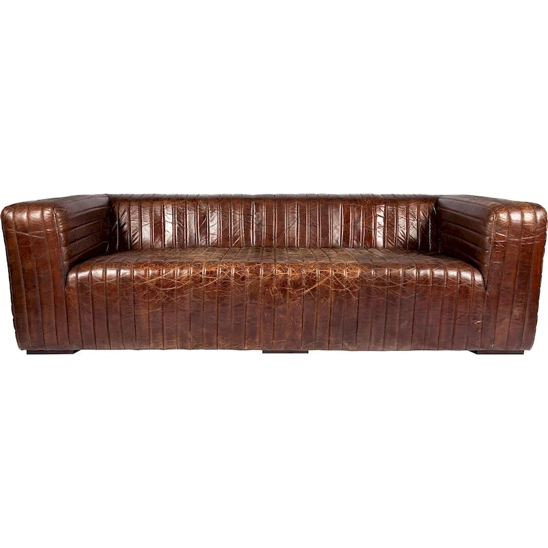 Canapé moderne en cuir avec piqûres de canal