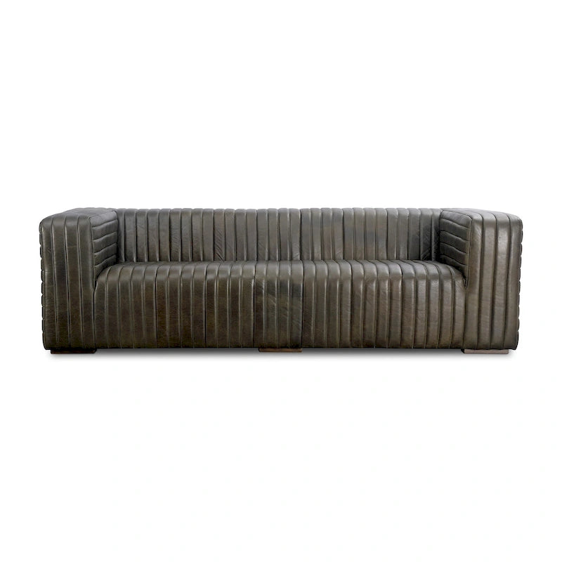 Canapé moderne en cuir avec piqûres de canal