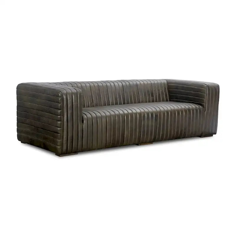 Canapé moderne en cuir avec piqûres de canal