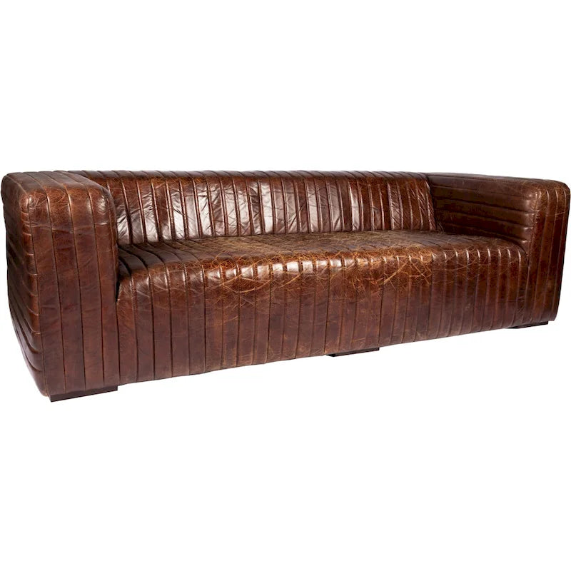 Canapé moderne en cuir avec piqûres de canal