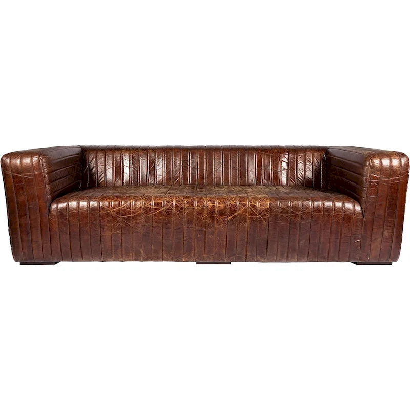 Canapé moderne en cuir avec piqûres de canal