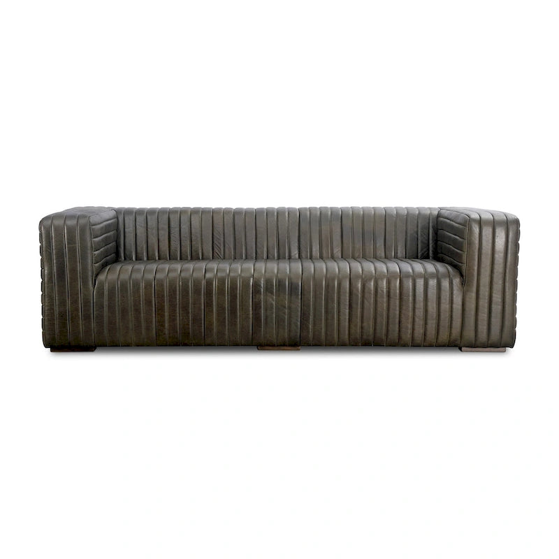 Canapé moderne en cuir avec piqûres de canal