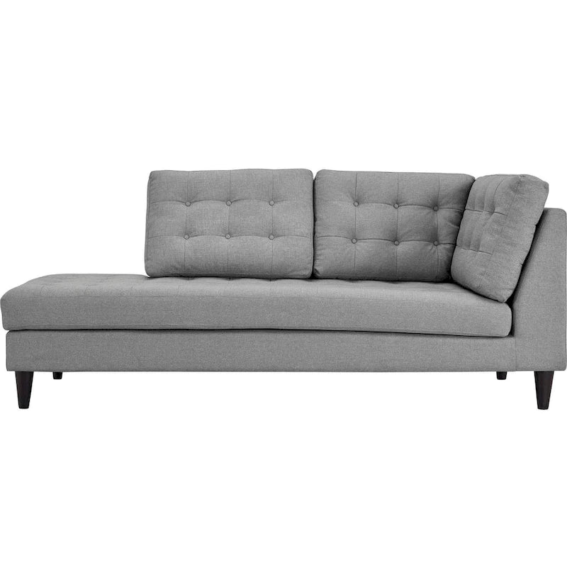 Chaise longue en tissu capitonné