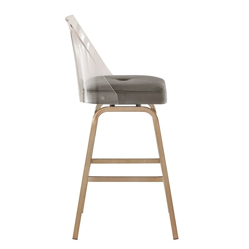 Tabourets de bar pivotants en velours (lot de 2)
