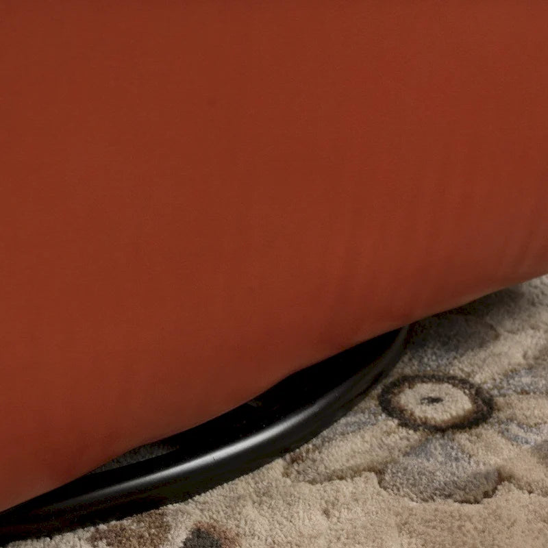 Fauteuil club pivotant à oreilles Angelo en cuir reconstitué