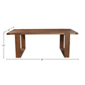 Table de salle à manger en bois, fini cappuccino antique