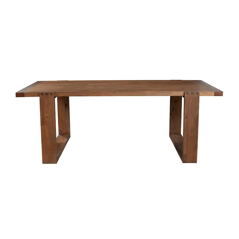 Table de salle à manger en bois, fini cappuccino antique