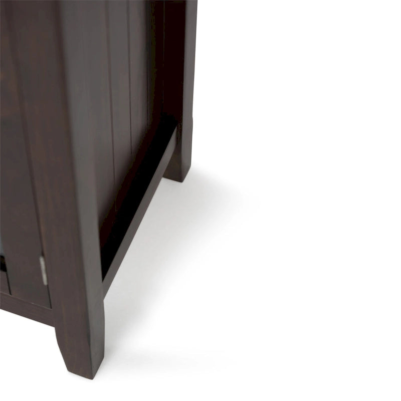Meuble de rangement transitionnel large en BOIS MASSIF de 62 pouces - 62 l x 18 p x 34 h