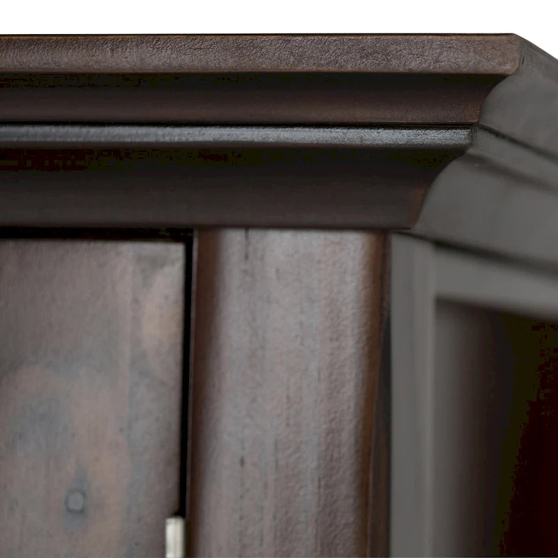 Meuble de rangement transitionnel large en BOIS MASSIF de 62 pouces - 62 l x 18 p x 34 h