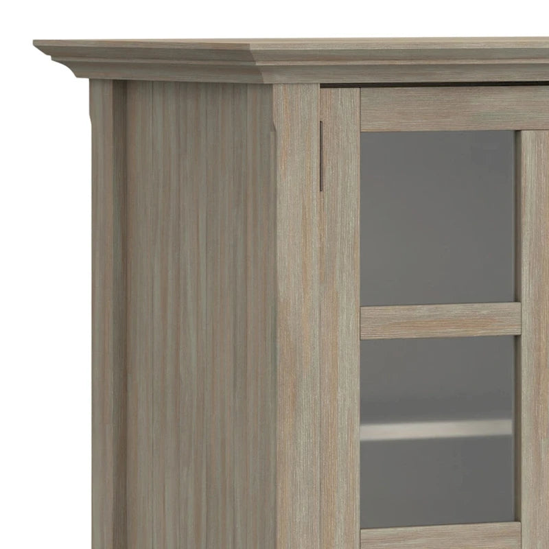 Meuble de rangement transitionnel large en BOIS MASSIF de 62 pouces - 62 l x 18 p x 34 h