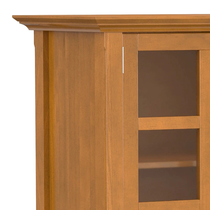 Meuble de rangement transitionnel large en BOIS MASSIF de 62 pouces - 62 l x 18 p x 34 h