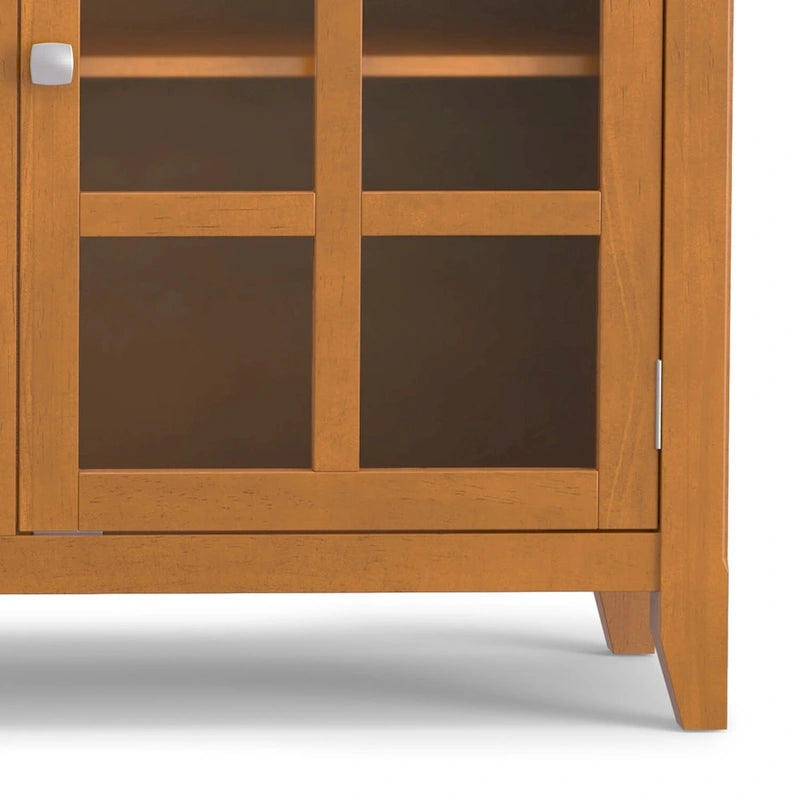 Meuble de rangement transitionnel large en BOIS MASSIF de 62 pouces - 62 l x 18 p x 34 h