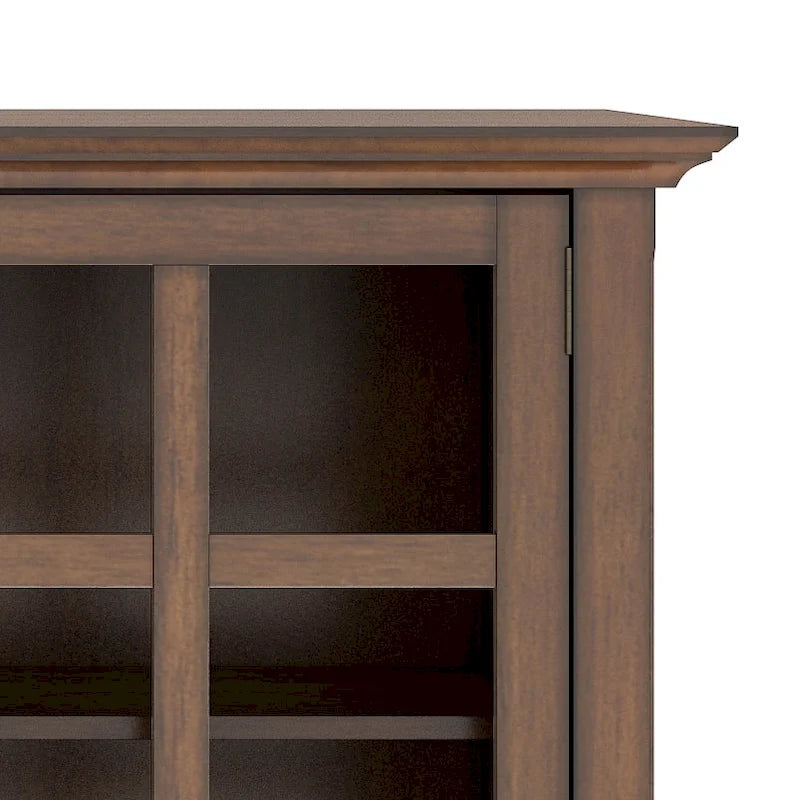 Meuble de rangement transitionnel large en BOIS MASSIF de 62 pouces - 62 l x 18 p x 34 h