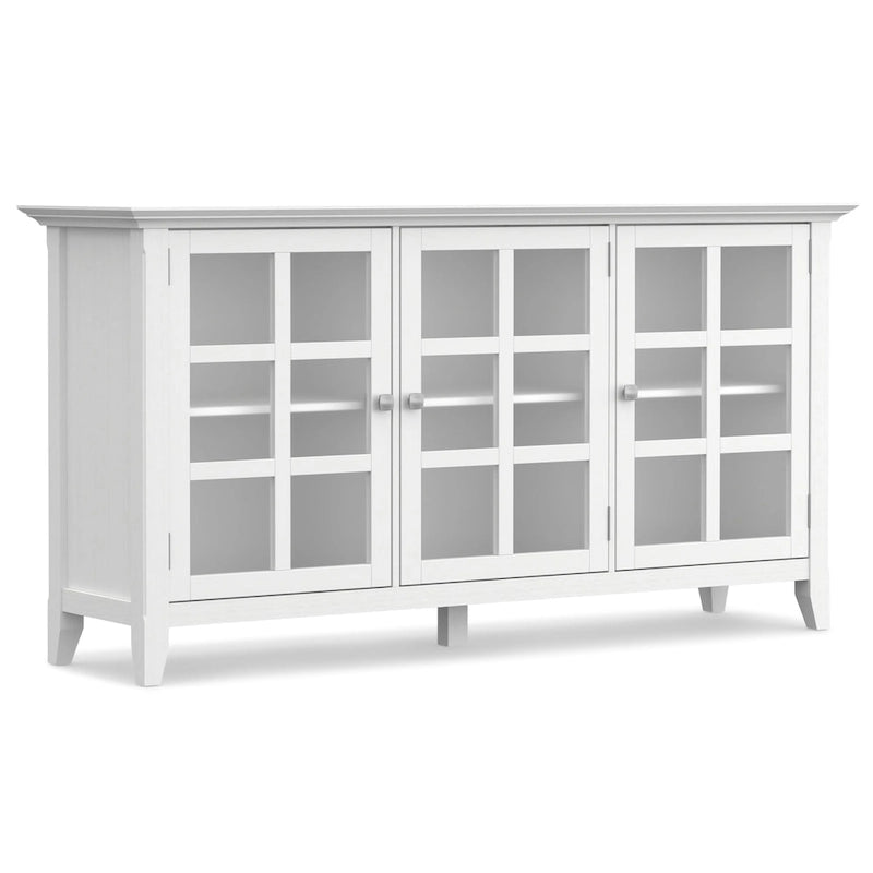 Meuble de rangement transitionnel large en BOIS MASSIF de 62 pouces - 62 l x 18 p x 34 h