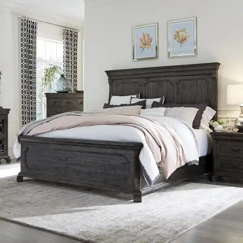 Bellamy Traditional Peppercorn Panel Bed