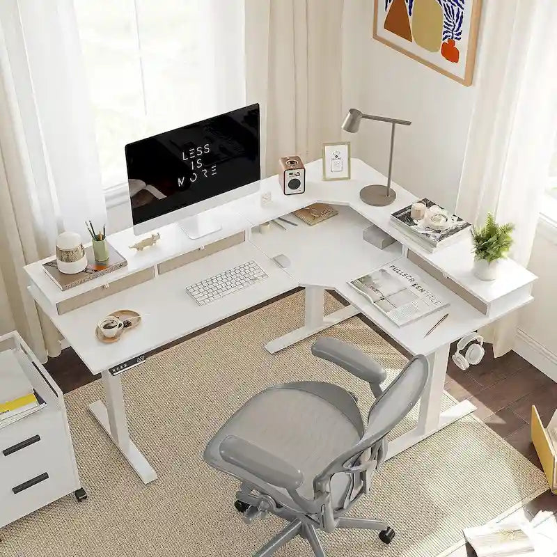 Mobilier de bureau à domicile/Marron et noir/Bois/Bureau assis-debout/Bureaux
