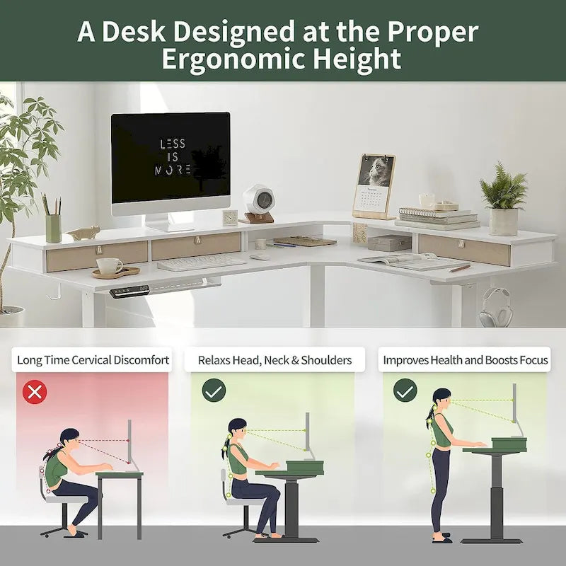 Mobilier de bureau à domicile/Marron et noir/Bois/Bureau assis-debout/Bureaux