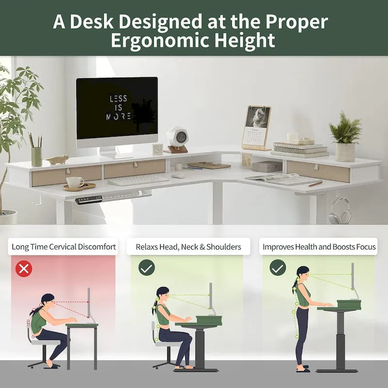 Mobilier de bureau à domicile/Marron et noir/Bois/Bureau assis-debout/Bureaux