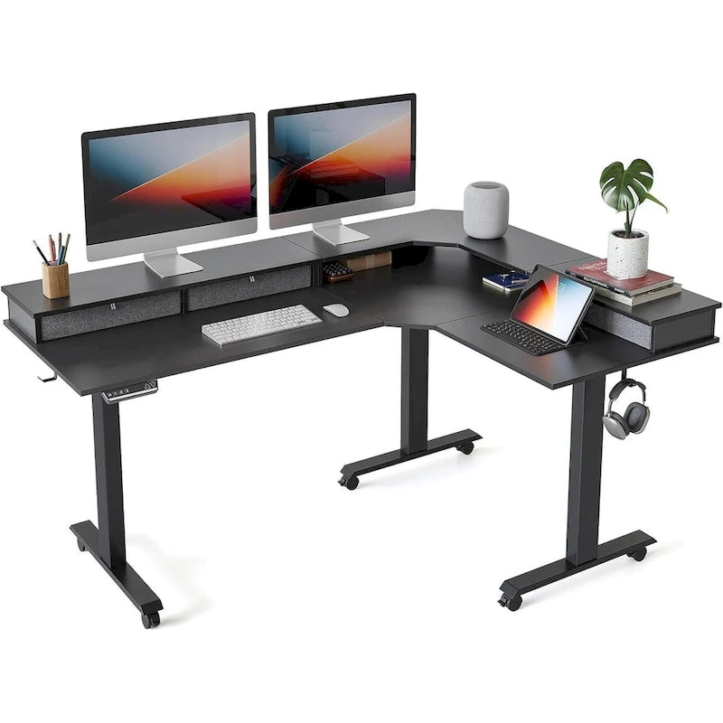 Mobilier de bureau à domicile/Marron et noir/Bois/Bureau assis-debout/Bureaux