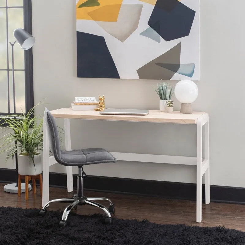 Bureau avec plateau en bois naturel