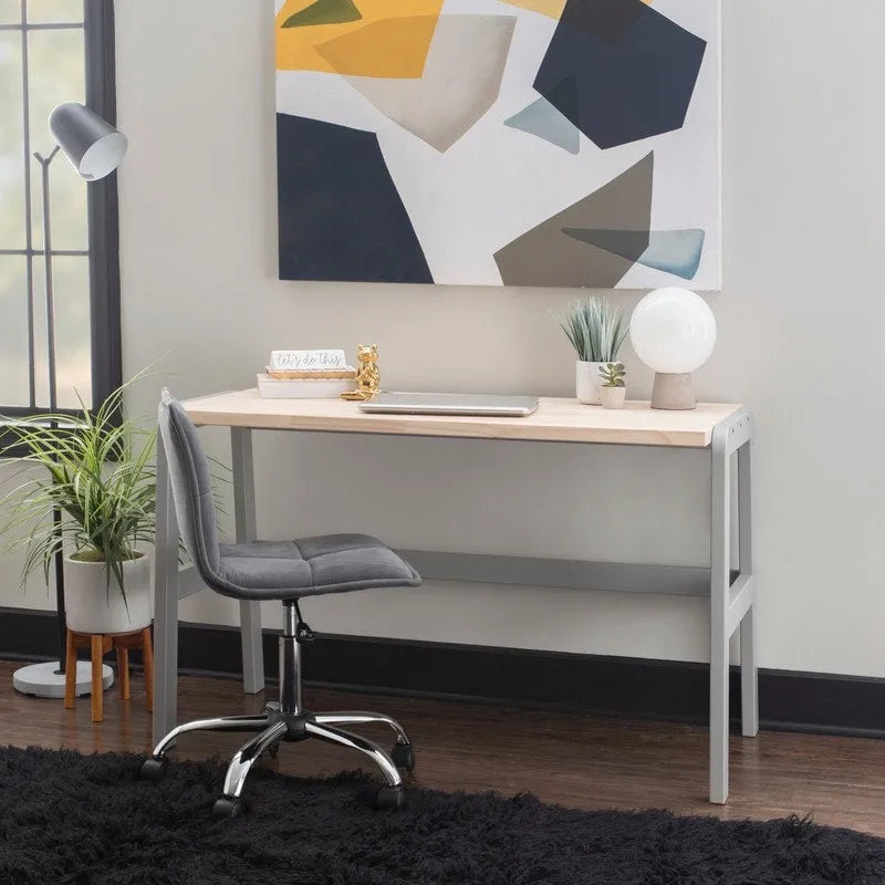 Bureau avec plateau en bois naturel