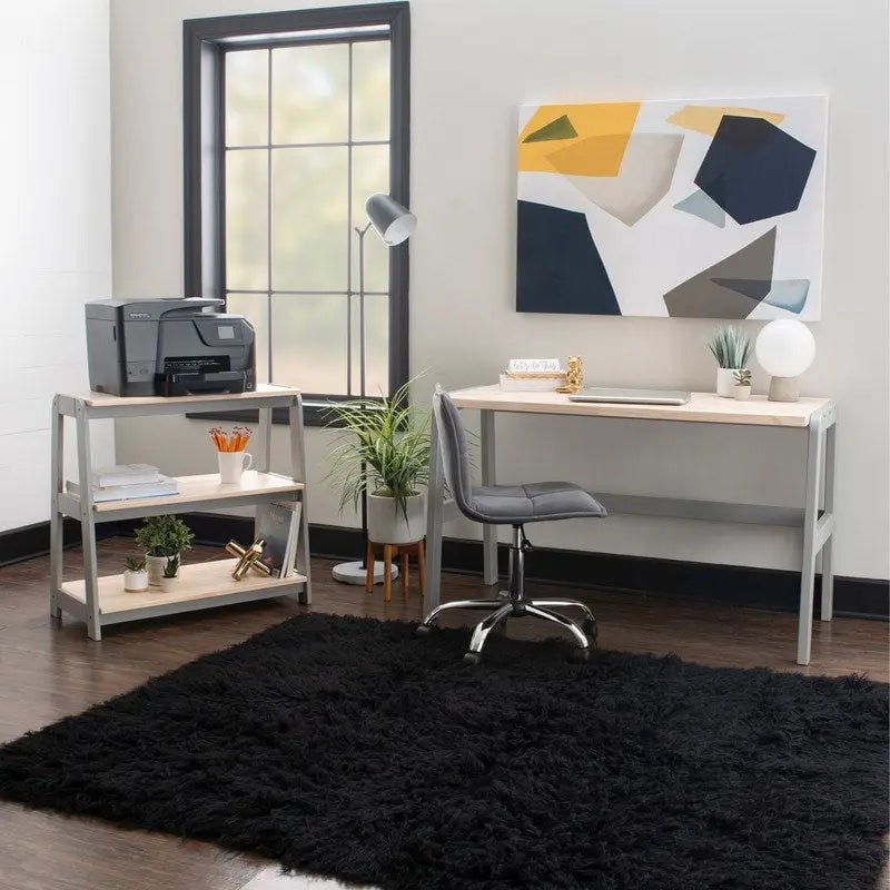 Bureau avec plateau en bois naturel