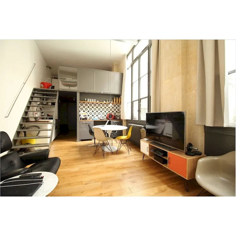 Lot de 2 chaises de salle à manger sans accoudoirs, siège à coque en plastique avec piètement en fil métallique noir style Eiffel, blanc
