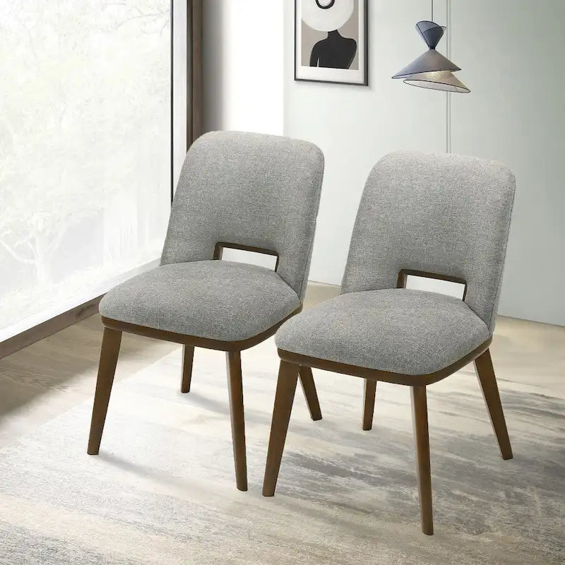 Chaise de salle à manger moderne de luxe en bois massif (lot de 2)