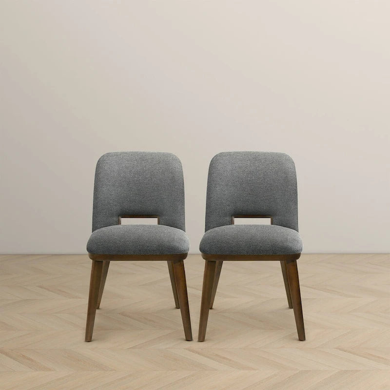 Chaise de salle à manger moderne de luxe en bois massif (lot de 2)