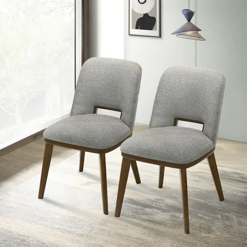 Chaise de salle à manger moderne de luxe en bois massif (lot de 2)