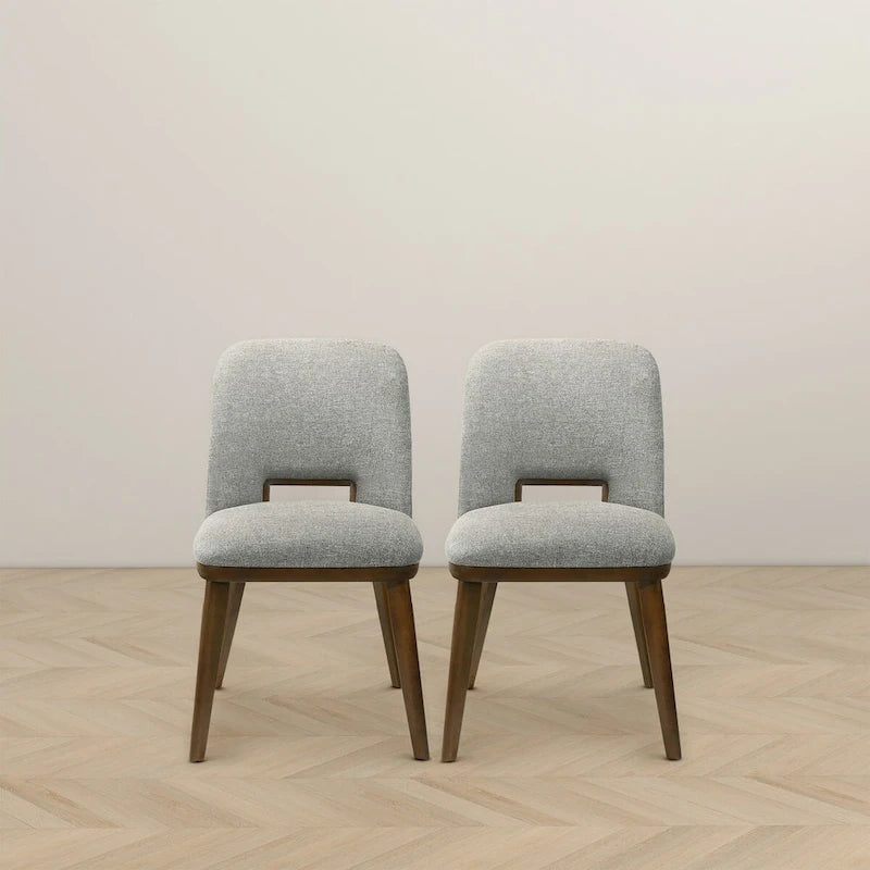 Chaise de salle à manger moderne de luxe en bois massif (lot de 2)