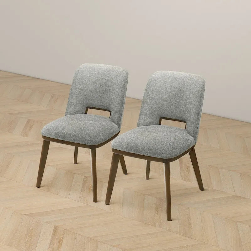 Chaise de salle à manger moderne de luxe en bois massif (lot de 2)