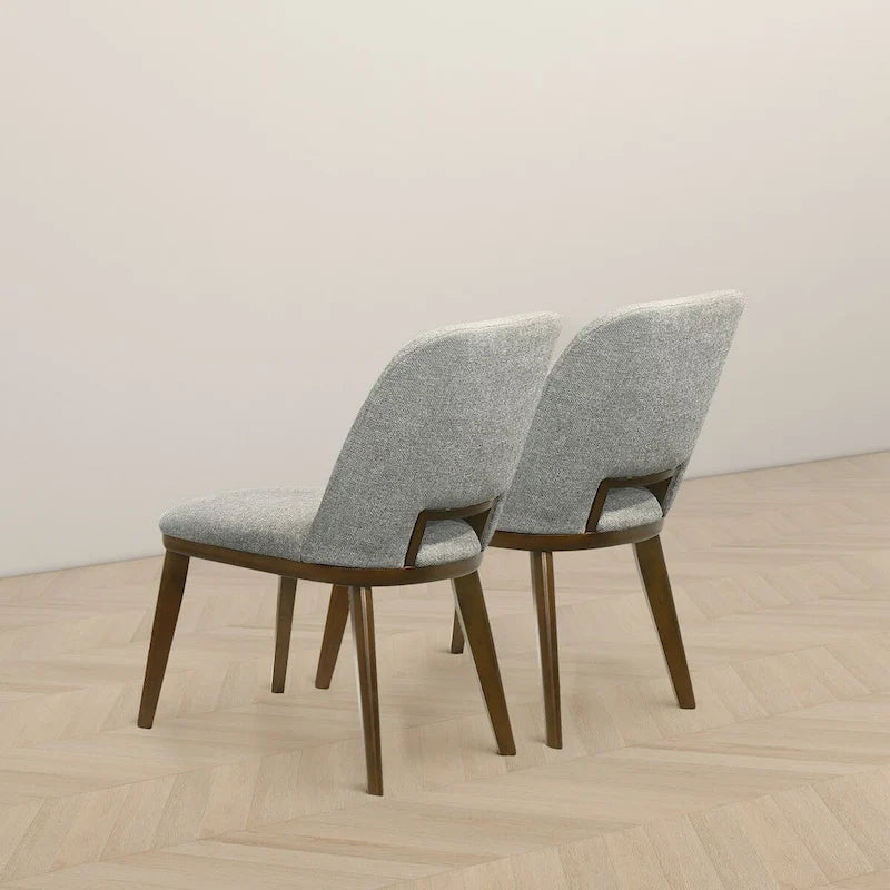 Chaise de salle à manger moderne de luxe en bois massif (lot de 2)