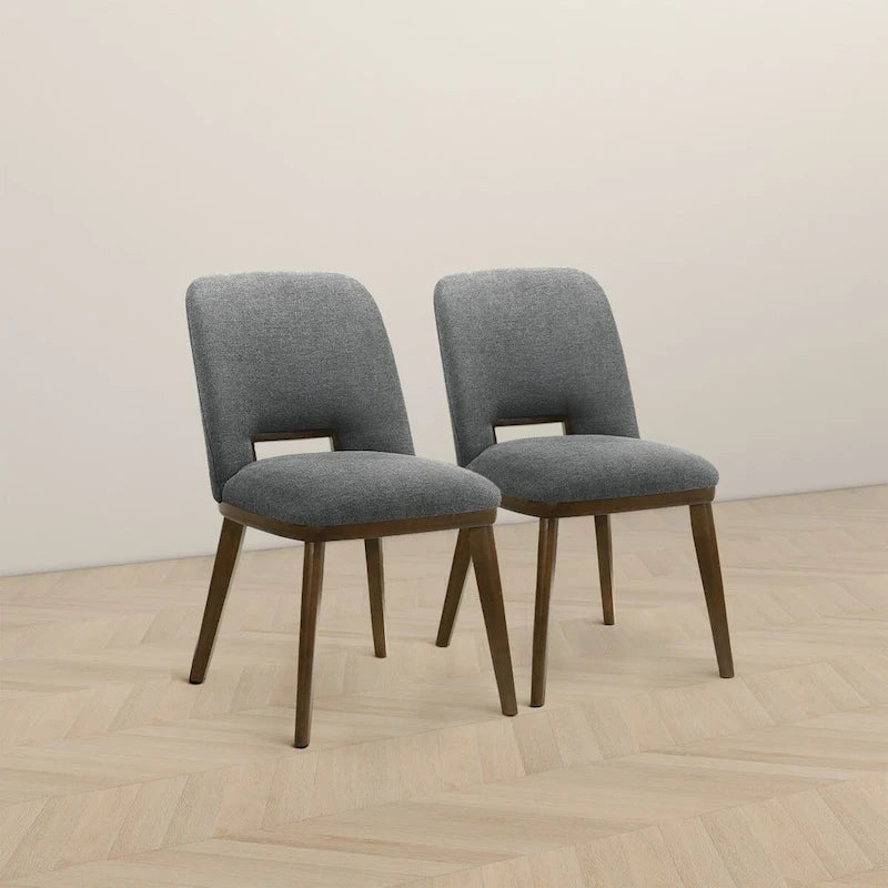 Chaise de salle à manger moderne de luxe en bois massif (lot de 2)