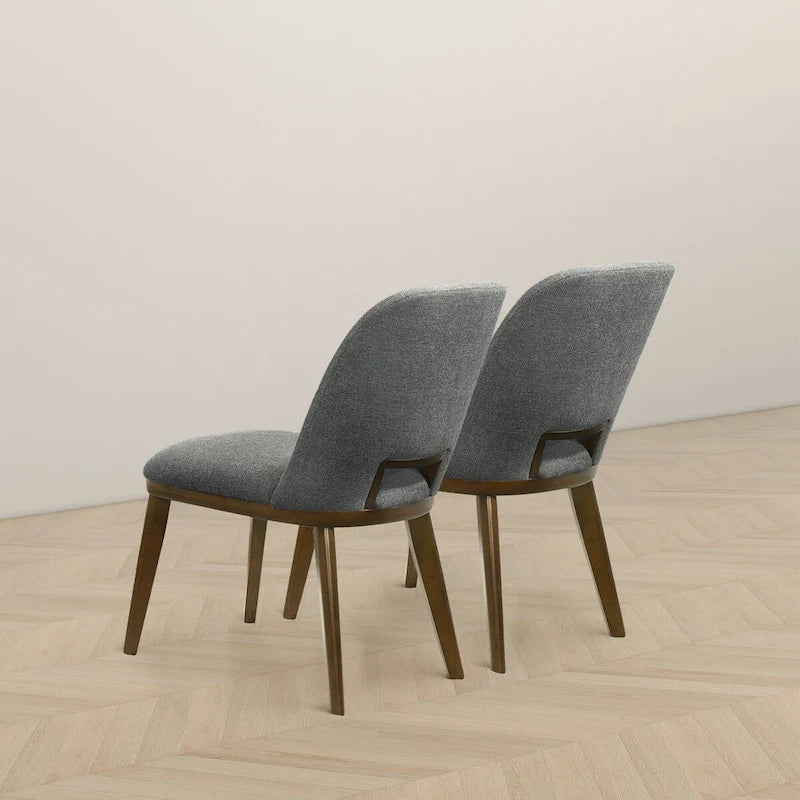 Chaise de salle à manger moderne de luxe en bois massif (lot de 2)